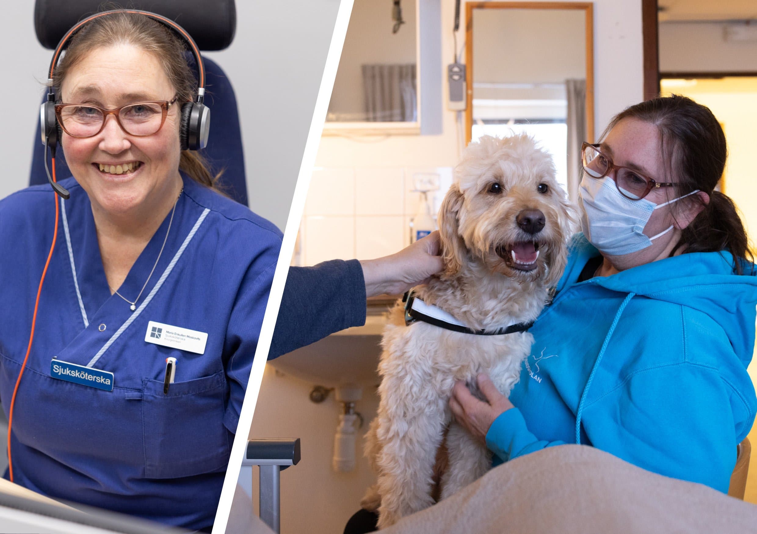 Maria Enkullen Moskovits och hunden Aslan Maria Enkullen Moskovits och Aslan