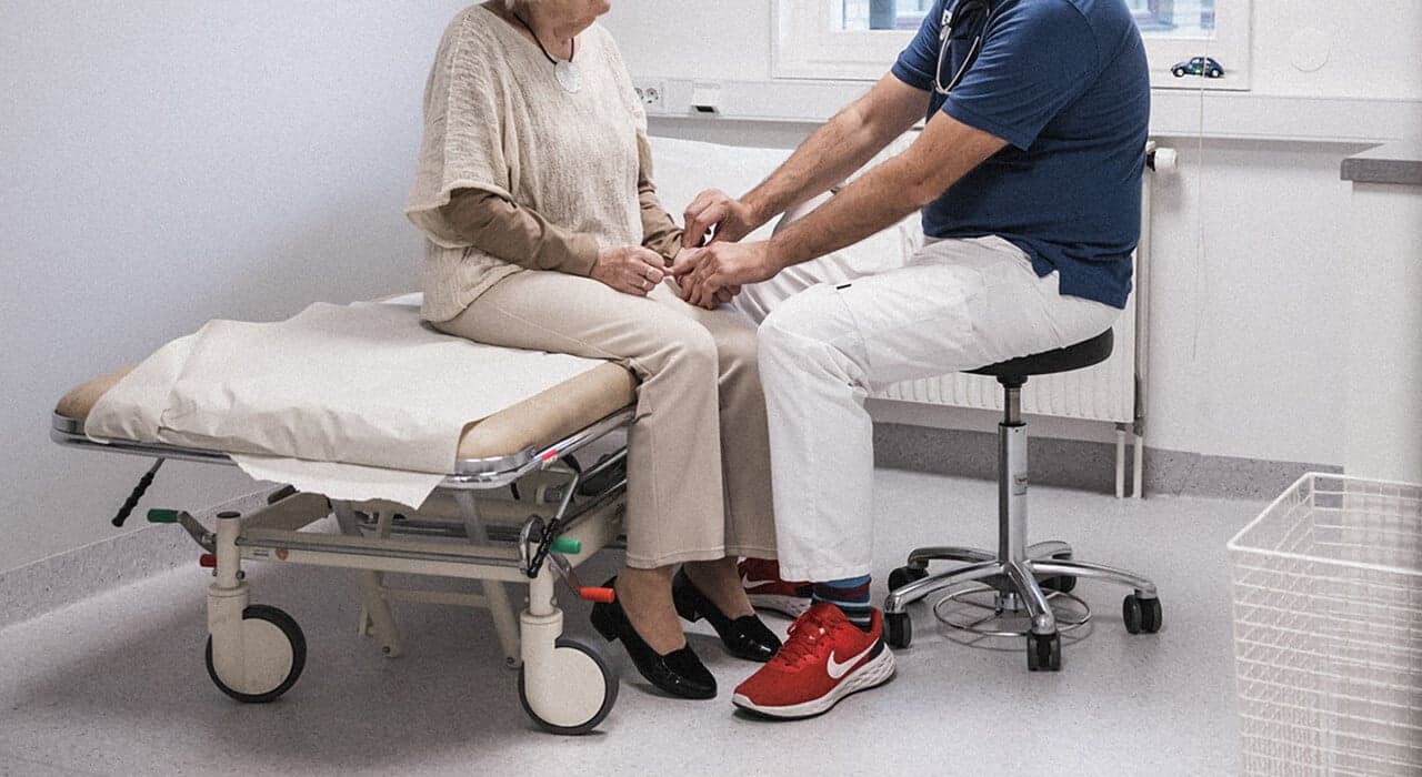 läkare med patient läkare med patient