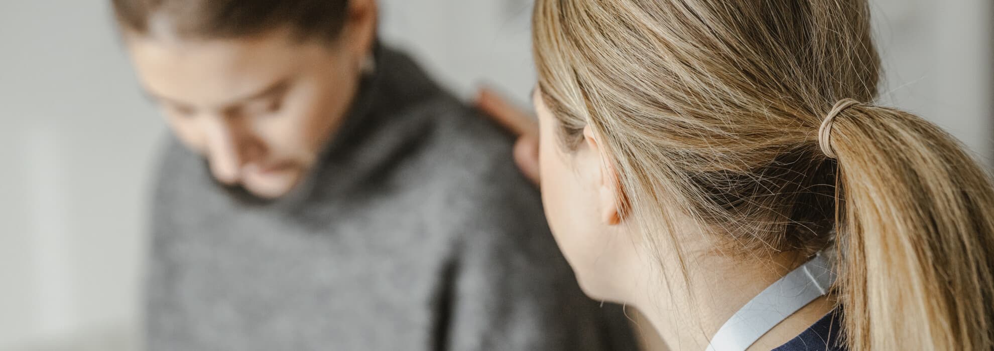 medarbetare med patient medarbetare med patient