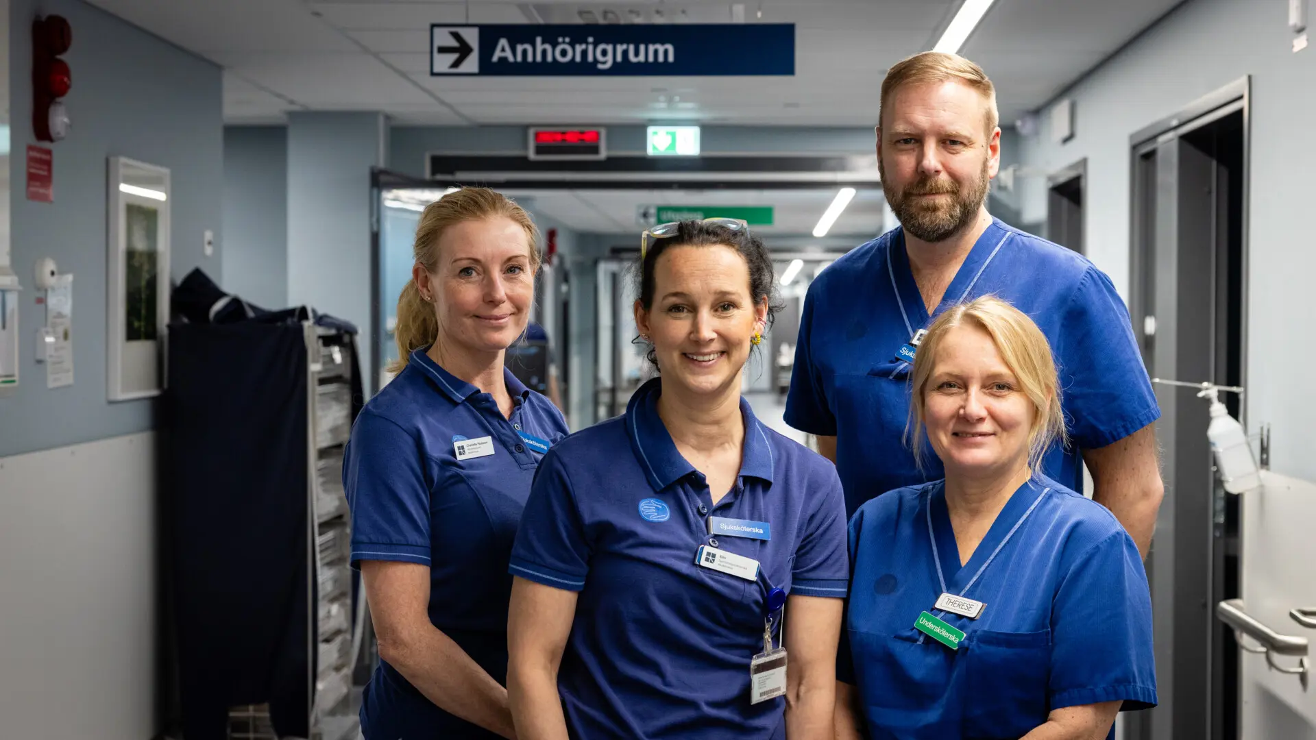 Charlotta Paulsson, Elin Sjöblom, Therese Martens och Peter Lindberg på IMA.  